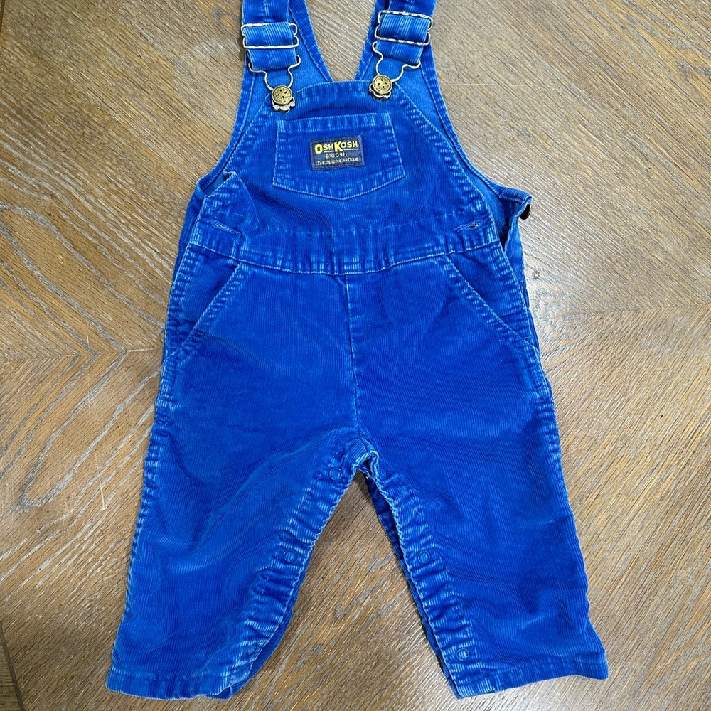 OshKosh B'gosh Blue Corduroy Overalls for Kids vintage